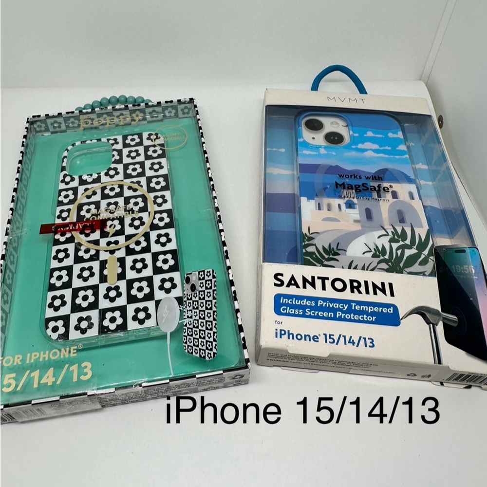 MVMT Santorini iPhone 15/14/13 Case with Screen Protector - Blue and White